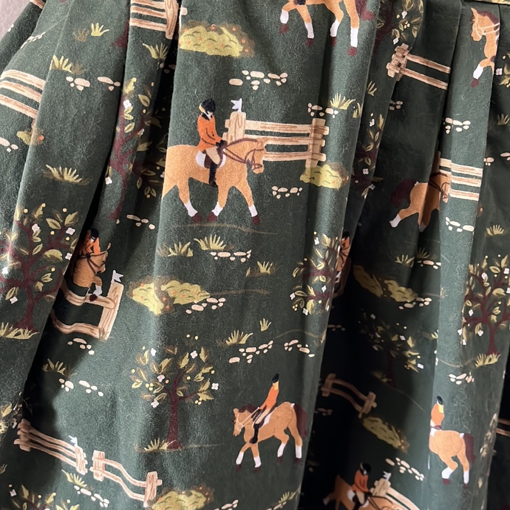 Gymboree green equestrian dress!